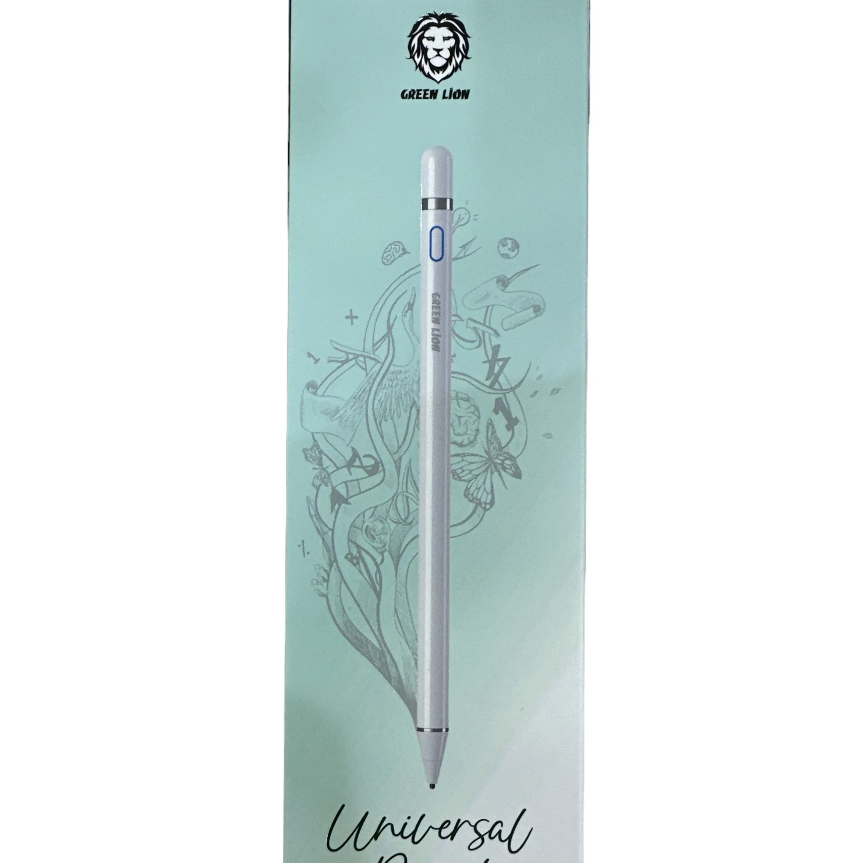 Green Lion Pencil White