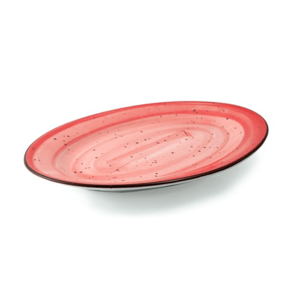 H.P Deco. Red / Oval Plate 12" / 30Cm / 08-052 / 08-052Dr