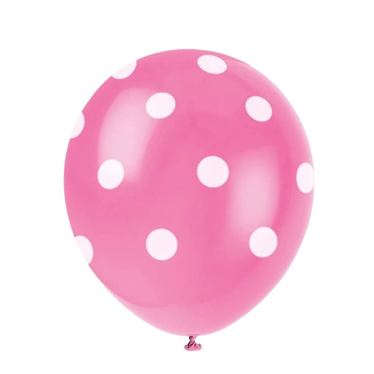 Pink Balloon With White Dots