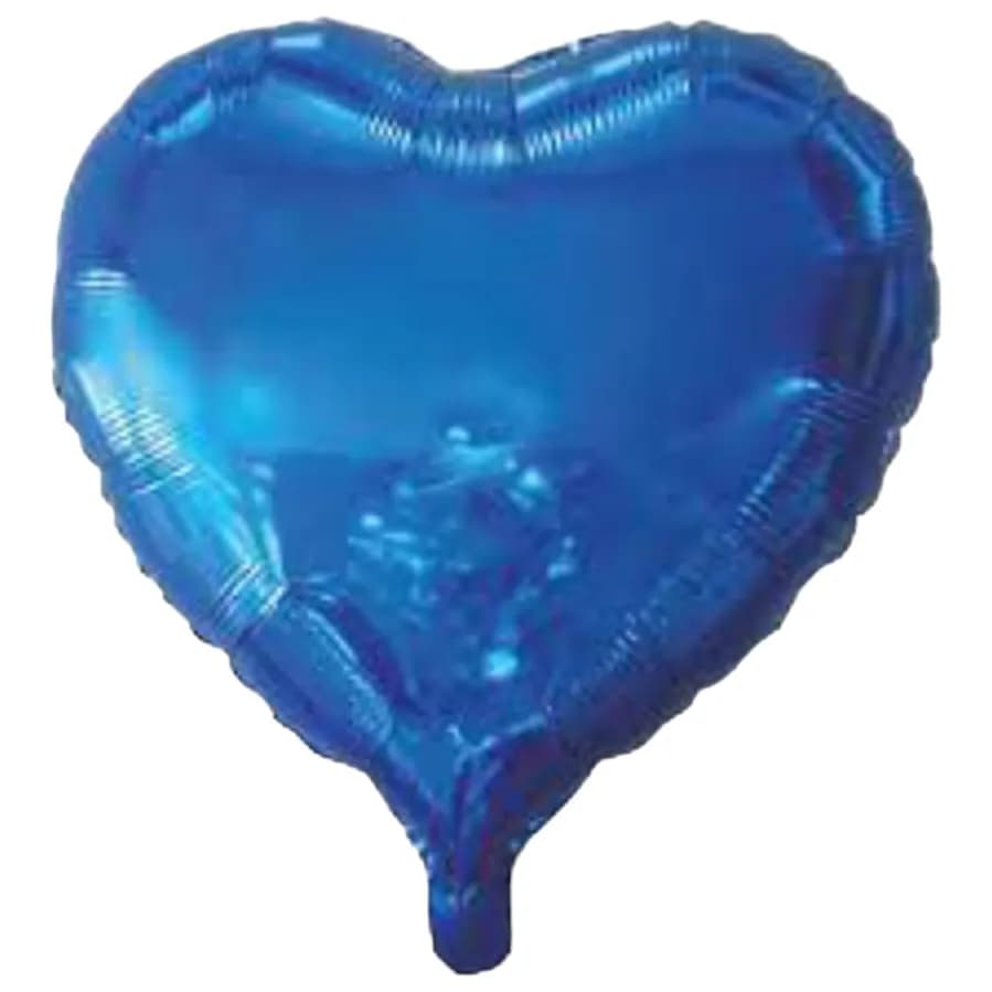 18" Blue Heart Ballon With Helium