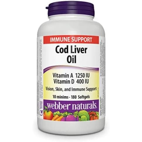 Webber Naturals Cod Liver Oil (180 Softgels)