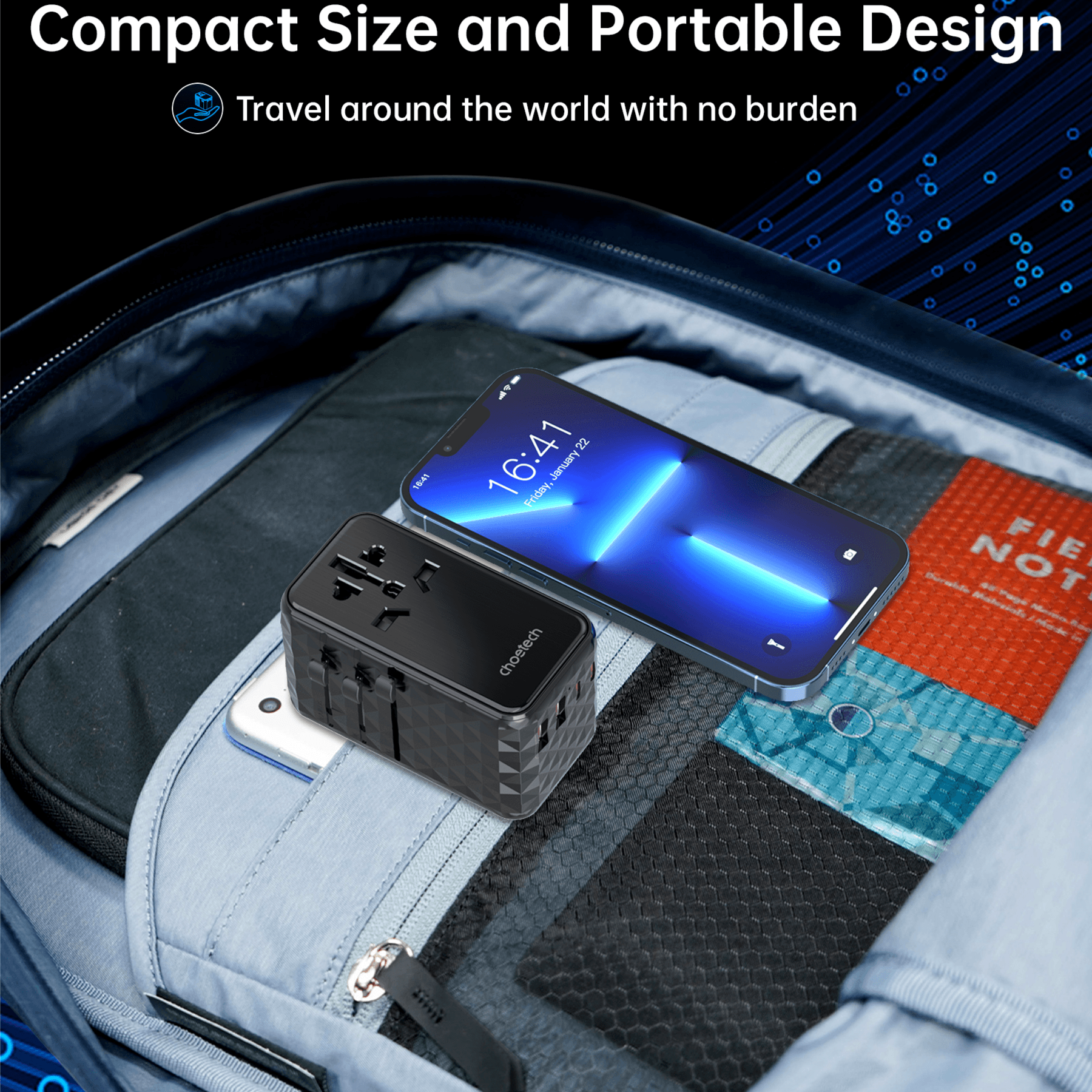 Chotech Pd100w 2c+2a Travel Wall Charger