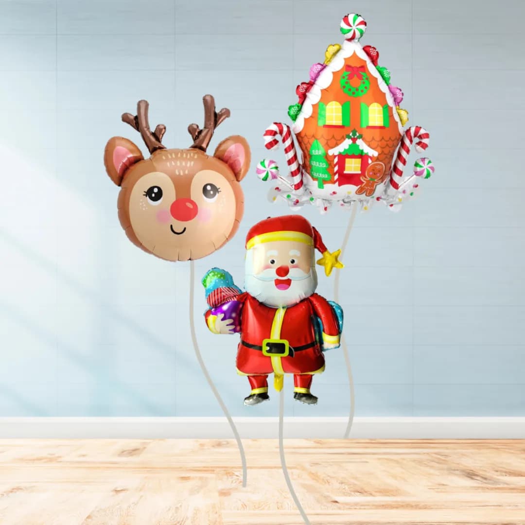 Christmas Set Helium Balloons