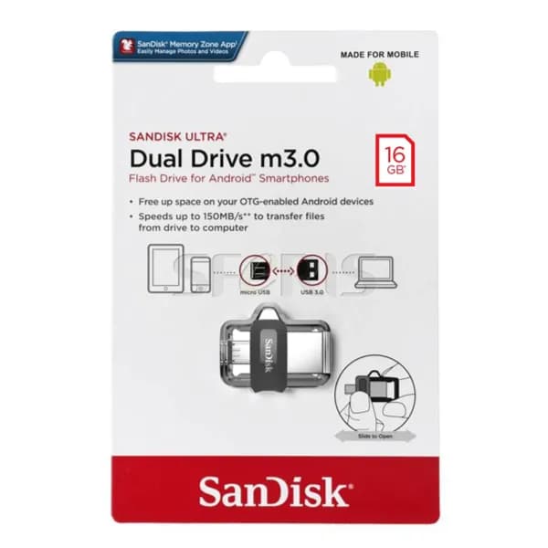 Sandisk Ultra 16Gb Dual Drive M3.0 For Android Devices And Computers