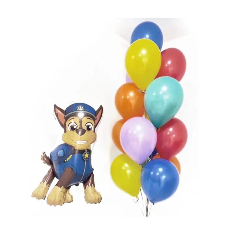 Chase Paw Patrol And 12 Helium Balloons Mix Color