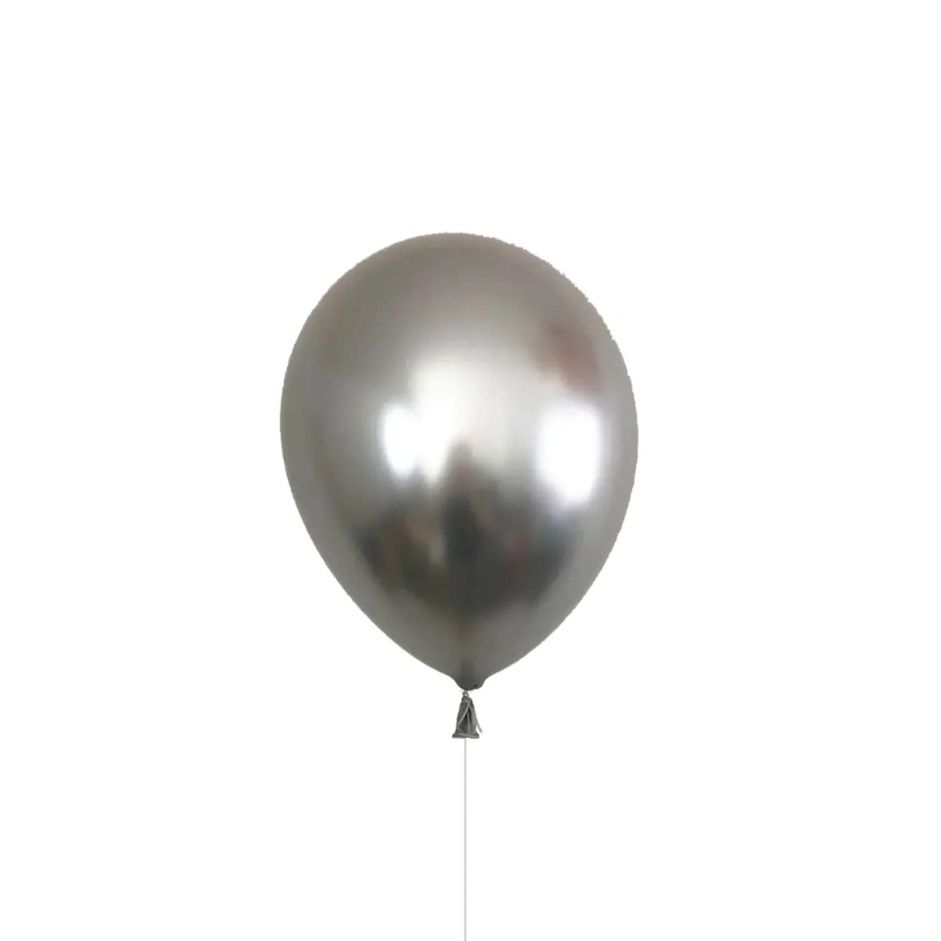 Balloon Silver Chrome Helium 12 Inch