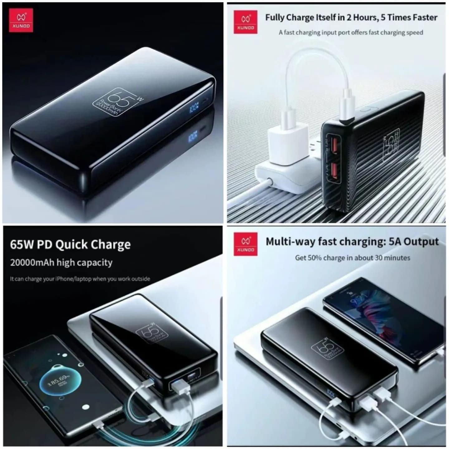 65W Pd Fast Charging Power Bank - 20000Mah-Xundd Xdch-031