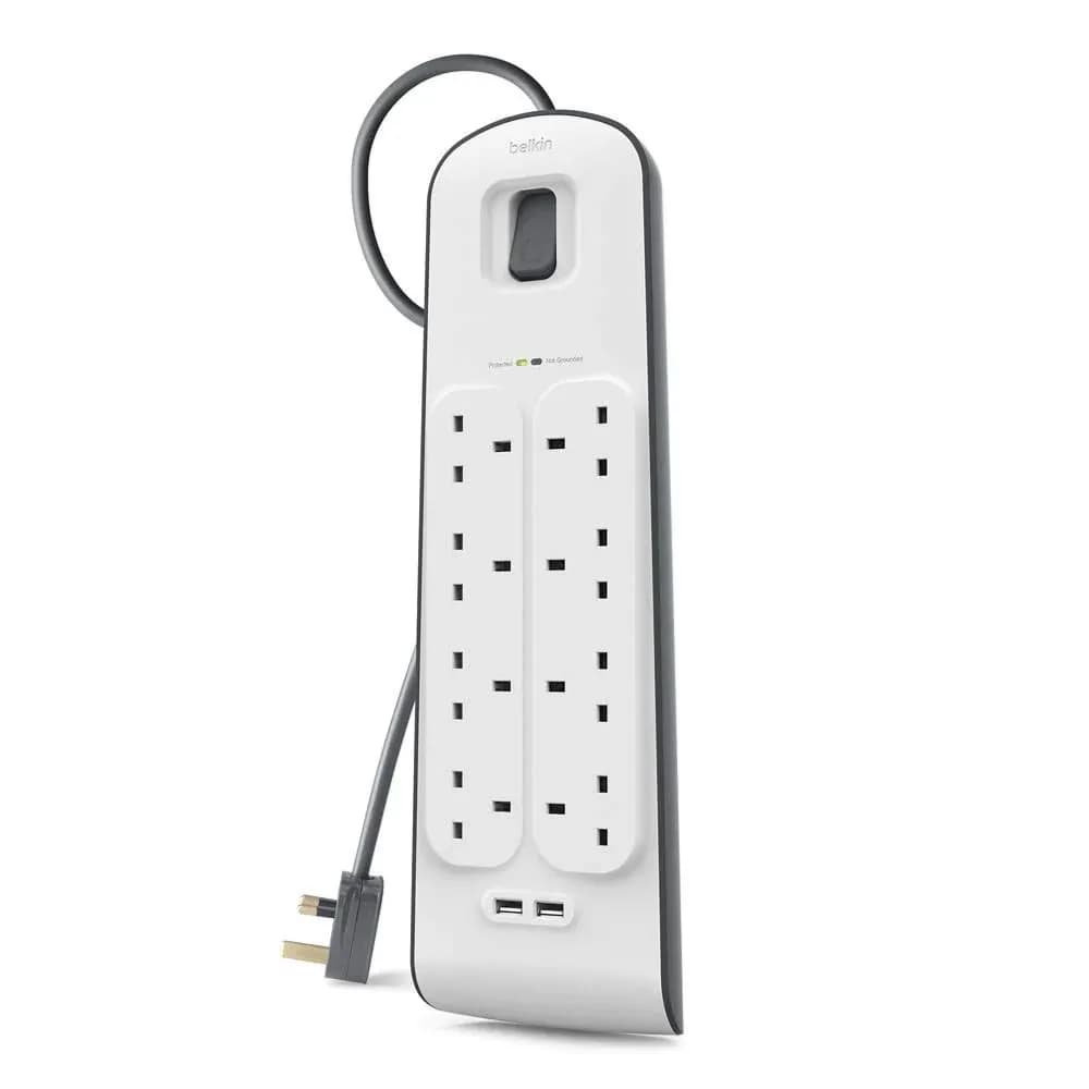 Belkin 8 Socket Power Extension With 2M Cable 2Usb Port