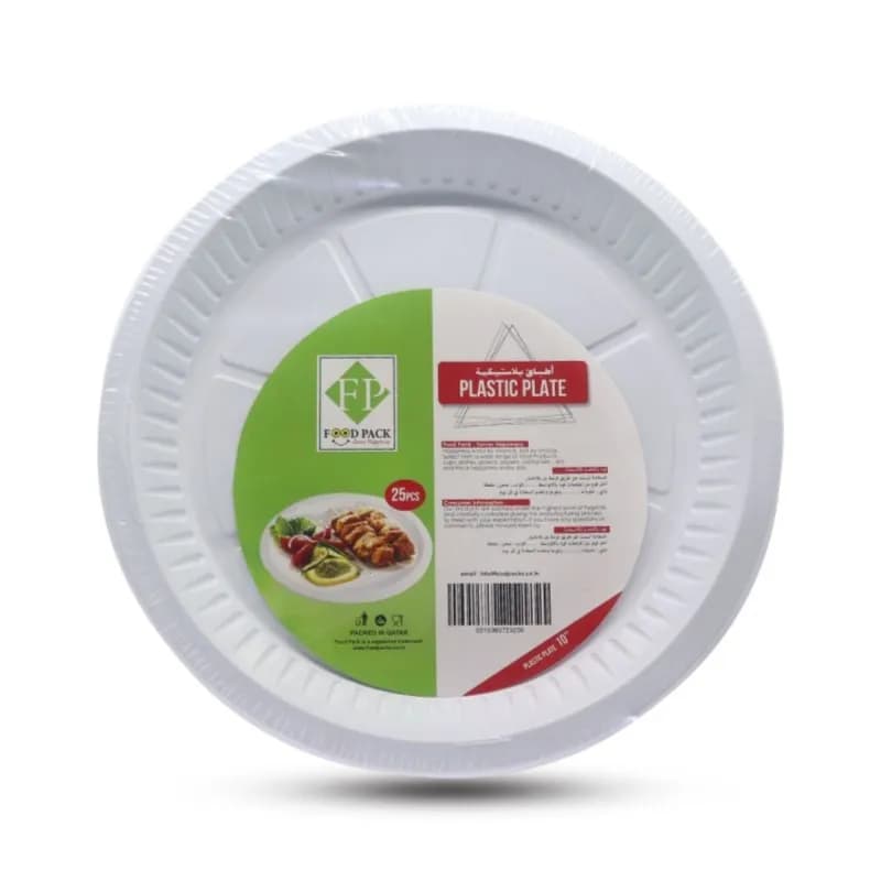 Fp Plastic Plate 10inch-25pc