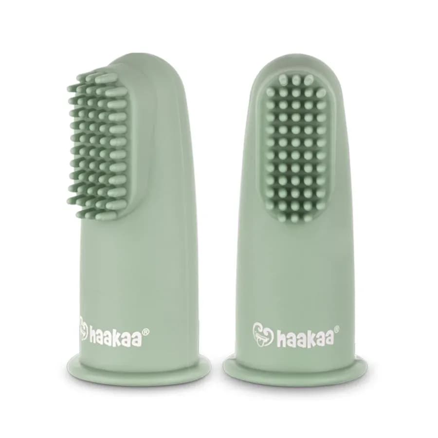 Silicone Finger Toothbrush By Haakaa - Green