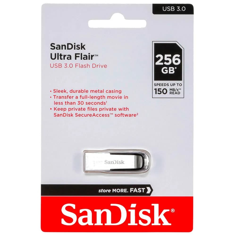 Sandisk Cruzer Ultra Flair 256Gb Usb 3.0 Pendrive