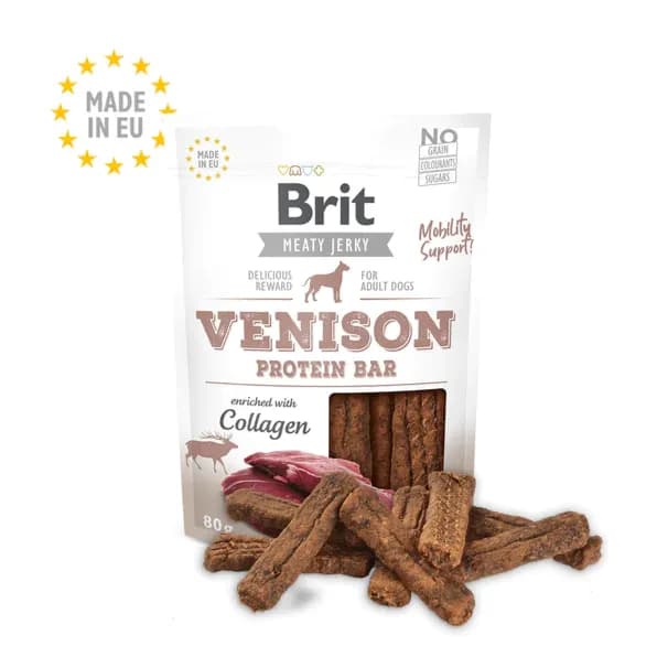 Brit Jerky-venison Protein Bar 80g