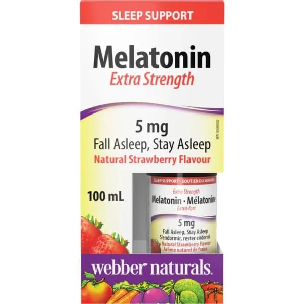 Webber Naturals Melatonin 5mg Liquid - 100ml