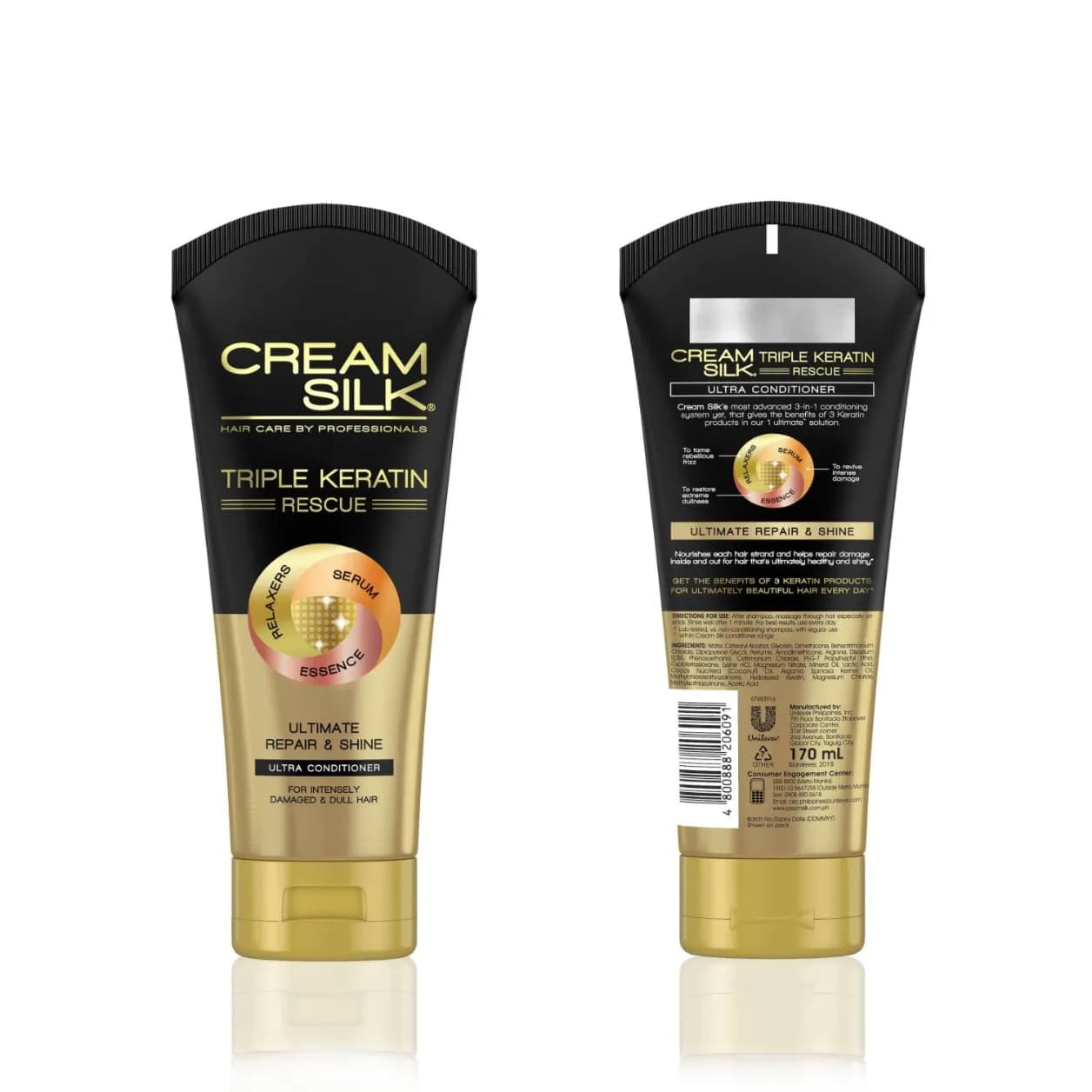 Cream Silk Triple Keratin Rescue Conditioner Ultimate Repair & Shine 170ml