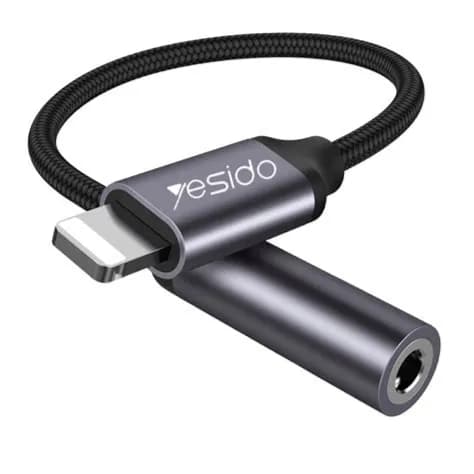 Yesido Yau21 Audio Cable Lightning To Aux 3.5Mm Headphone Adapter