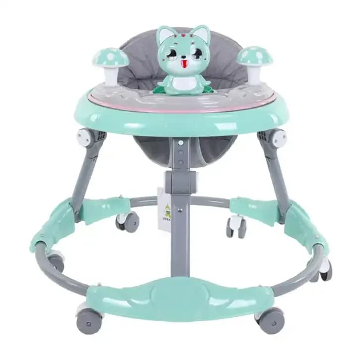 Foldable Round Baby Walker - Blue (3404)