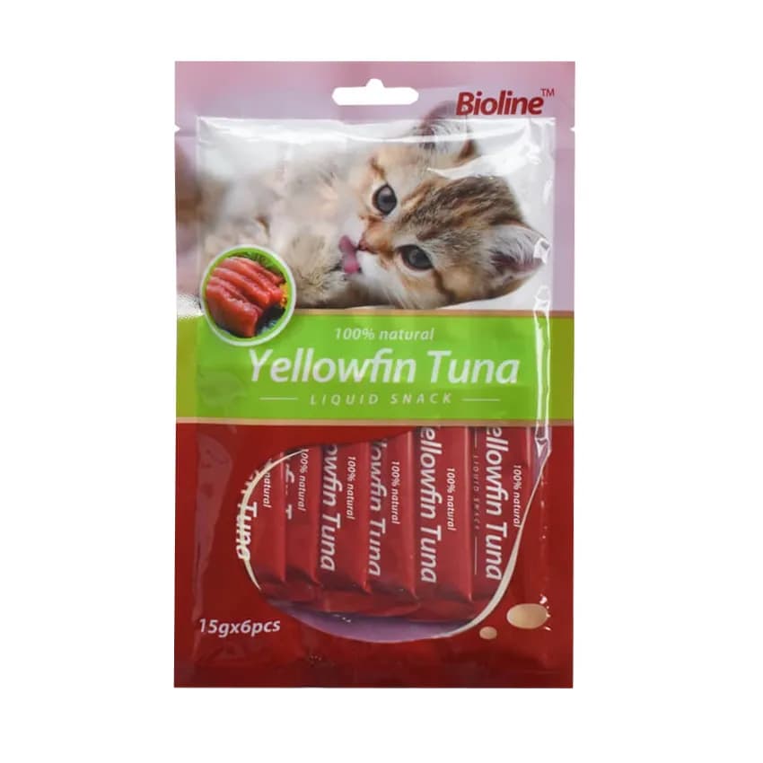 Bioline Yellowfin Tuna Flavor Liquid Snack 15Gm*6Pcs