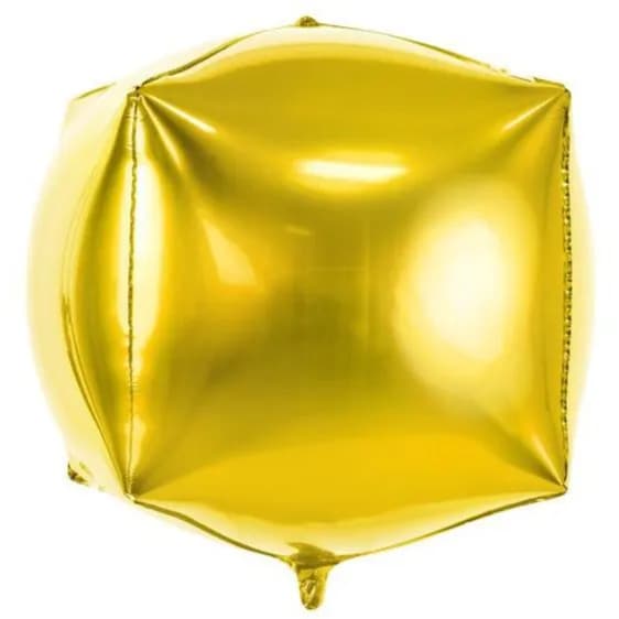 Foil Balloon Cube Gold