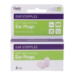 Flents Ear Stopples Soft Wax Cotton Ear Plugs Ref-F402-122 6Pair