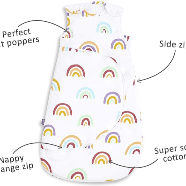 Snuz Pouch Sleeping Bag 2.5 Tog Rainbow 0 To 6 Months