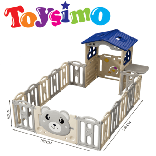 Foldable Playpen+Play House