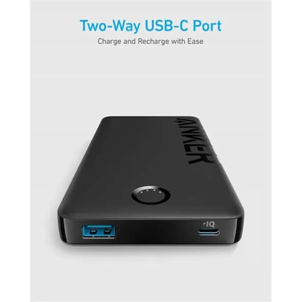 Anker 323 Power Bank 10000Mah (Compatible With: Apple , Samsung And More)