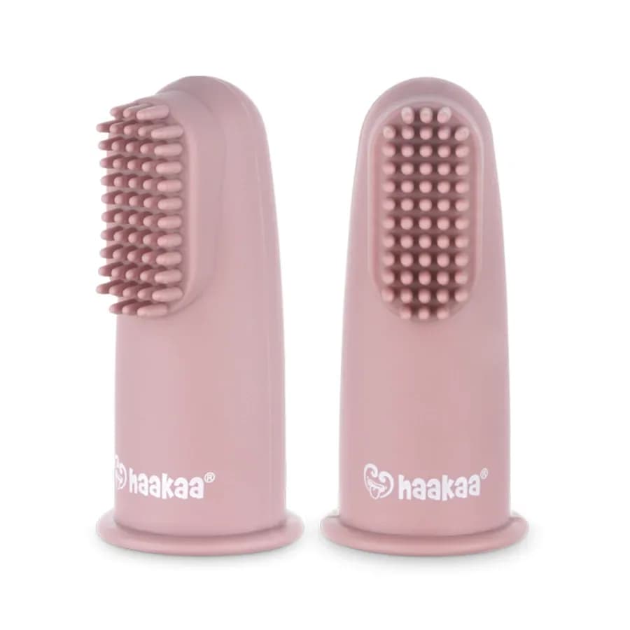 Silicone Finger Toothbrush By Haakaa - Pink