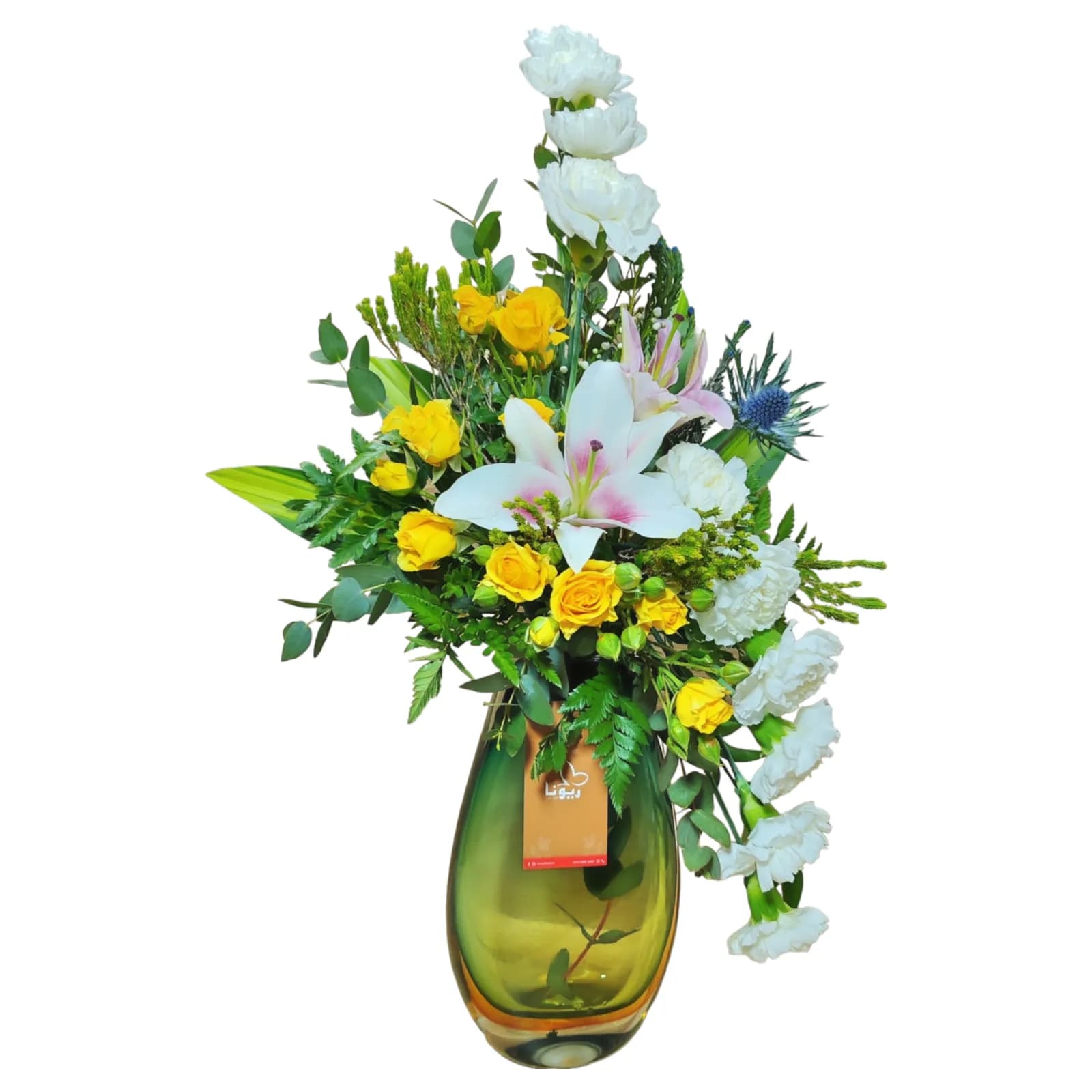 Pale Green Vase Flower