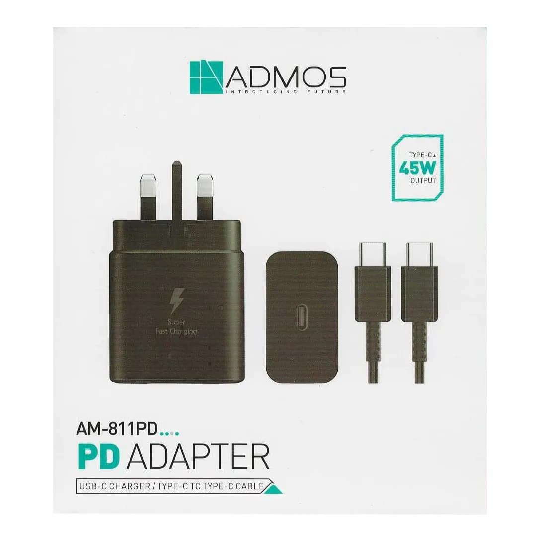 45W Fast Charger Pd Adapter With C To C Cable - Admos Am-811Pd