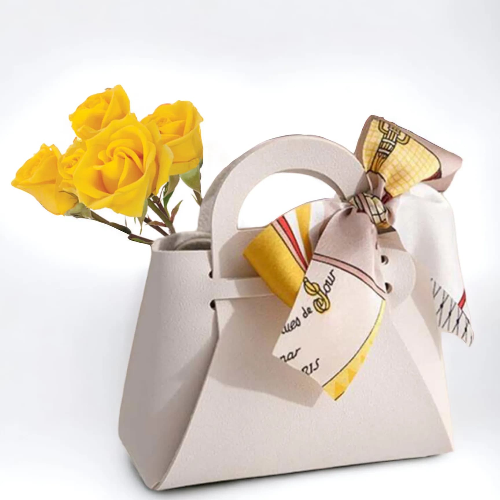 1 Baby Rose Yellow With Small Leather Bag