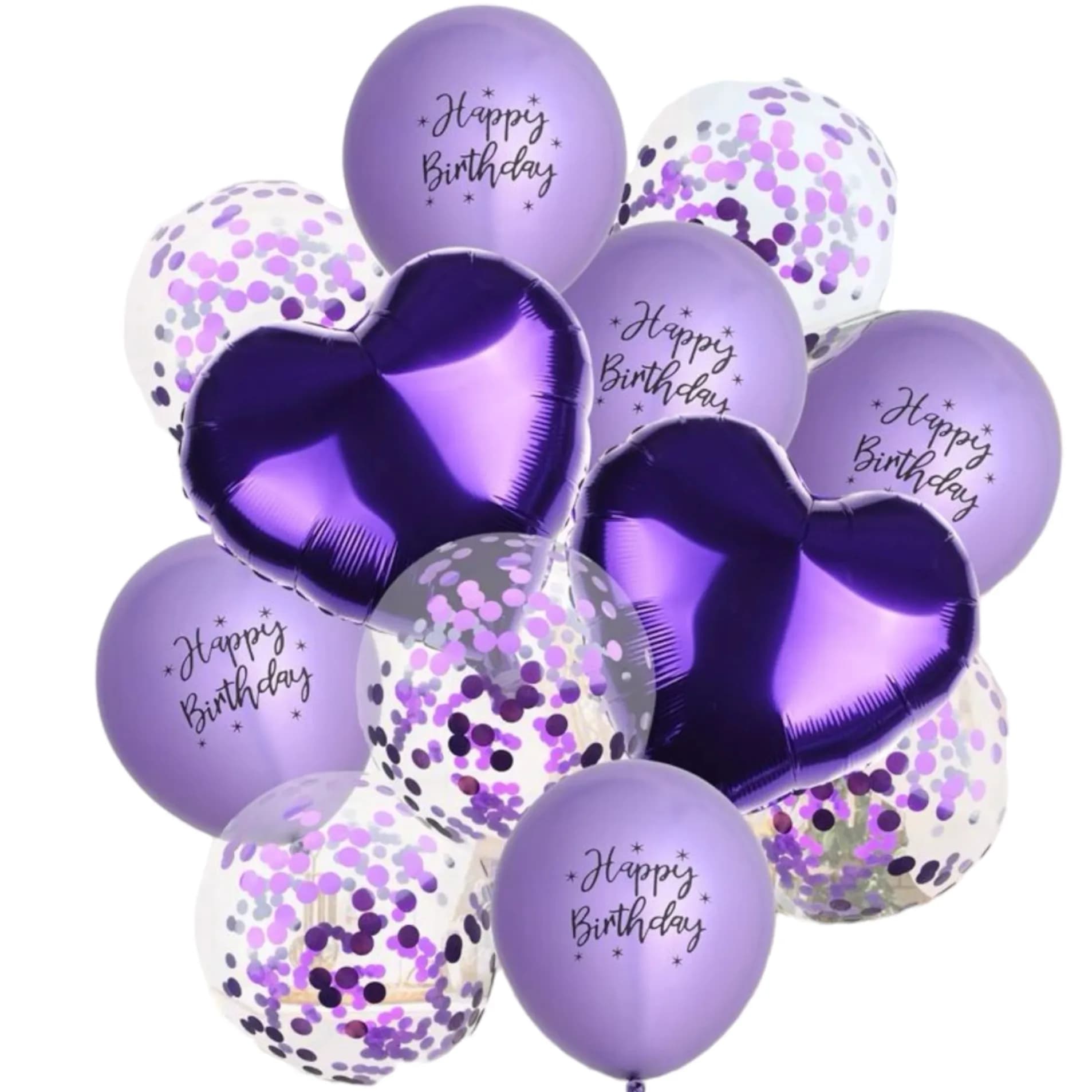 Helium Balloon Birthday Purple