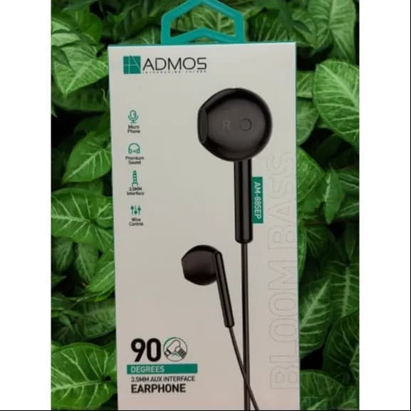 ADMOS AM-885EP  90° 3.5MM Aux interface earphone (Multifunction button)