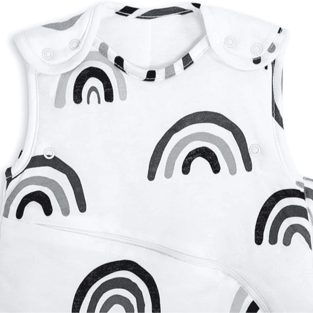 Snuz Pouch Sleeping Bag 1.0 Tog Mono Rainbow 0 To 6 Months