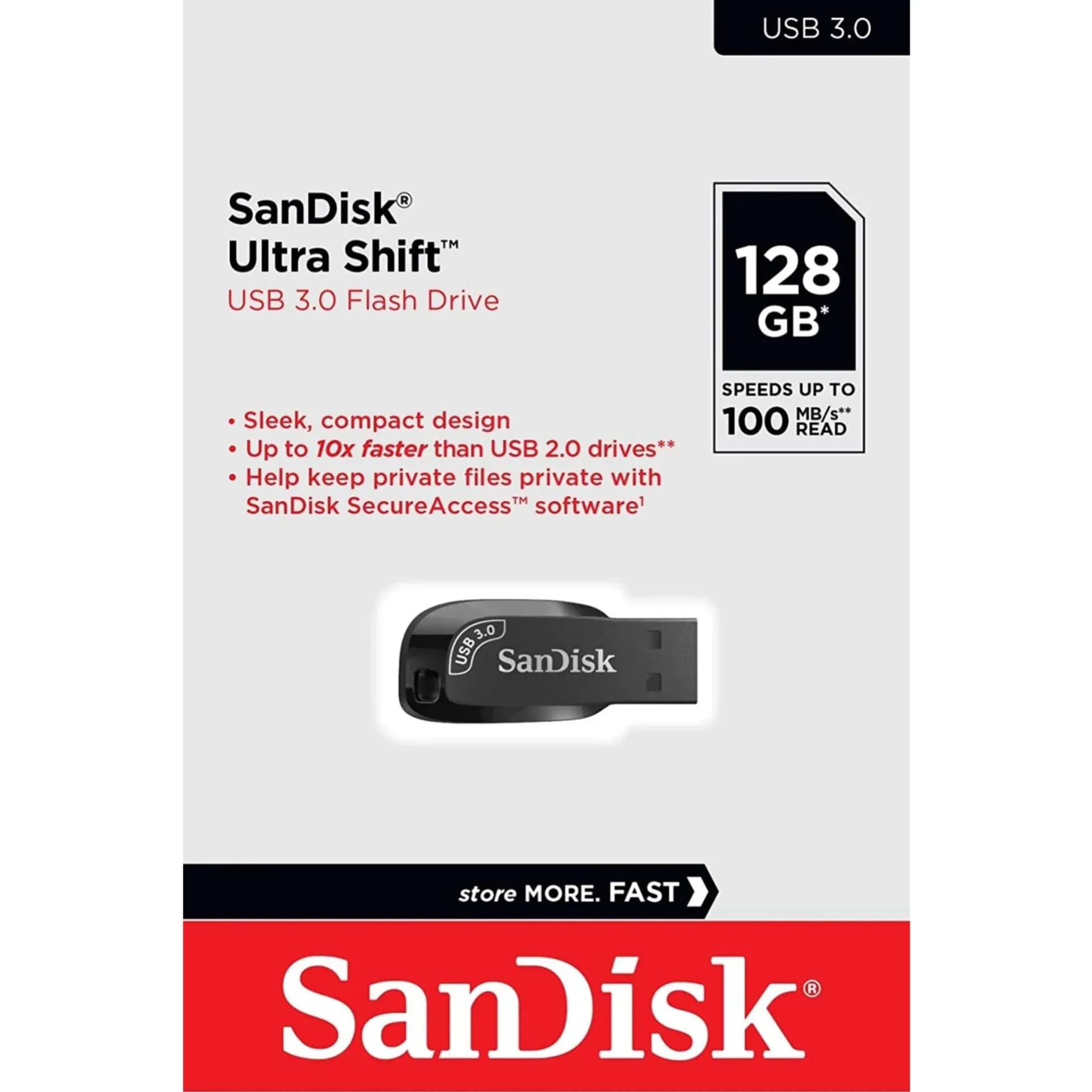 Sandisk 128Gb Ultra Shift Usb 3.0 Flash Drive