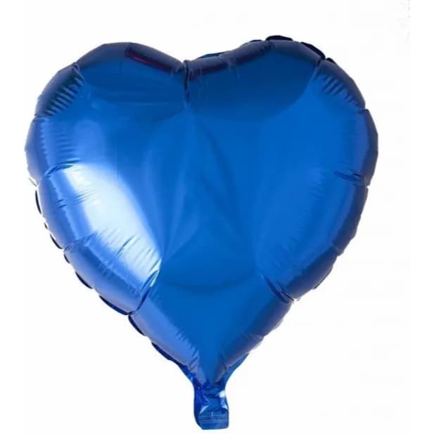 Bleu Heart Helium Balloon