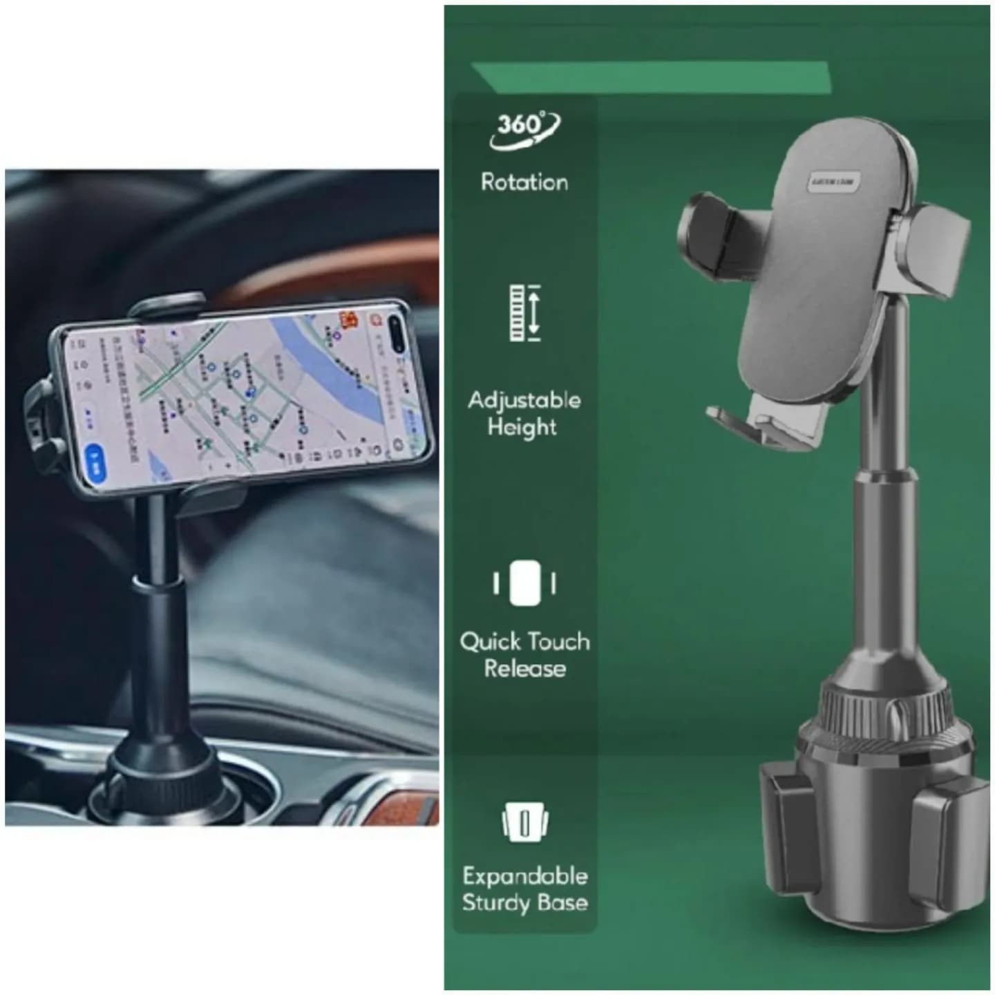 360 Degree Car Cup Mount Holder-Greenlion