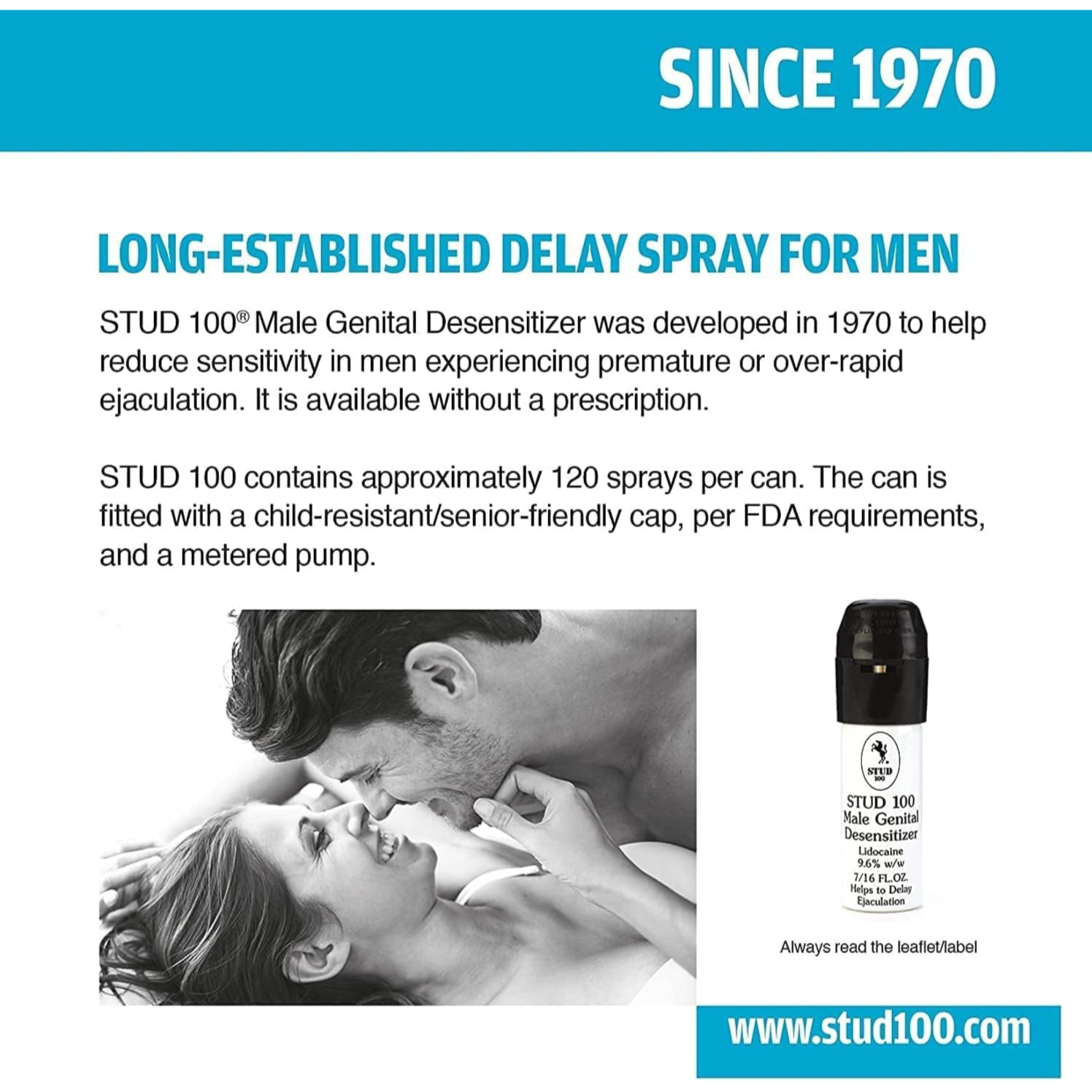 Stud 100 Delay Spray For Men 12G