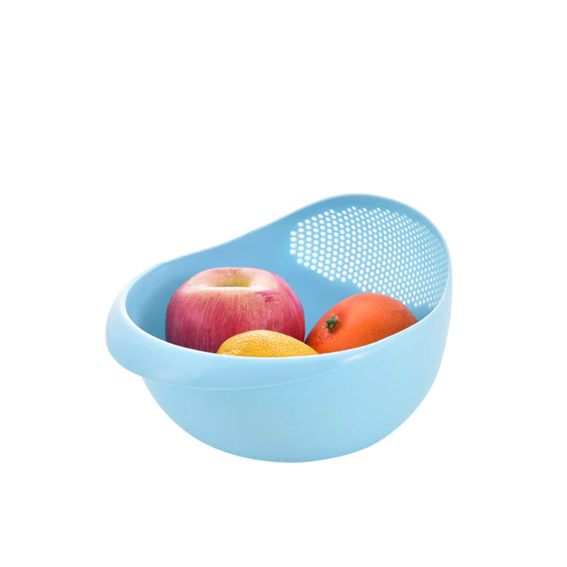 Plastic Rice Washing Colander Strainer Basket For Rice, Vegetables, And Fruits