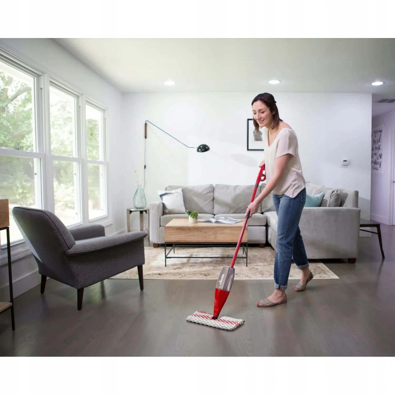 Spray Mop Masthome Microfiber Floor Spray Dust Flat Magic Mop for Floor Home Kitchen Cleanin