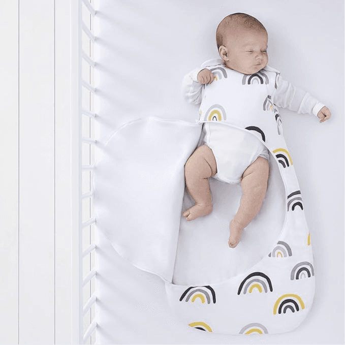 Snuz Pouch Sleeping Bag 1.0 Tog Mustard Rainbow 0 To 6 Months