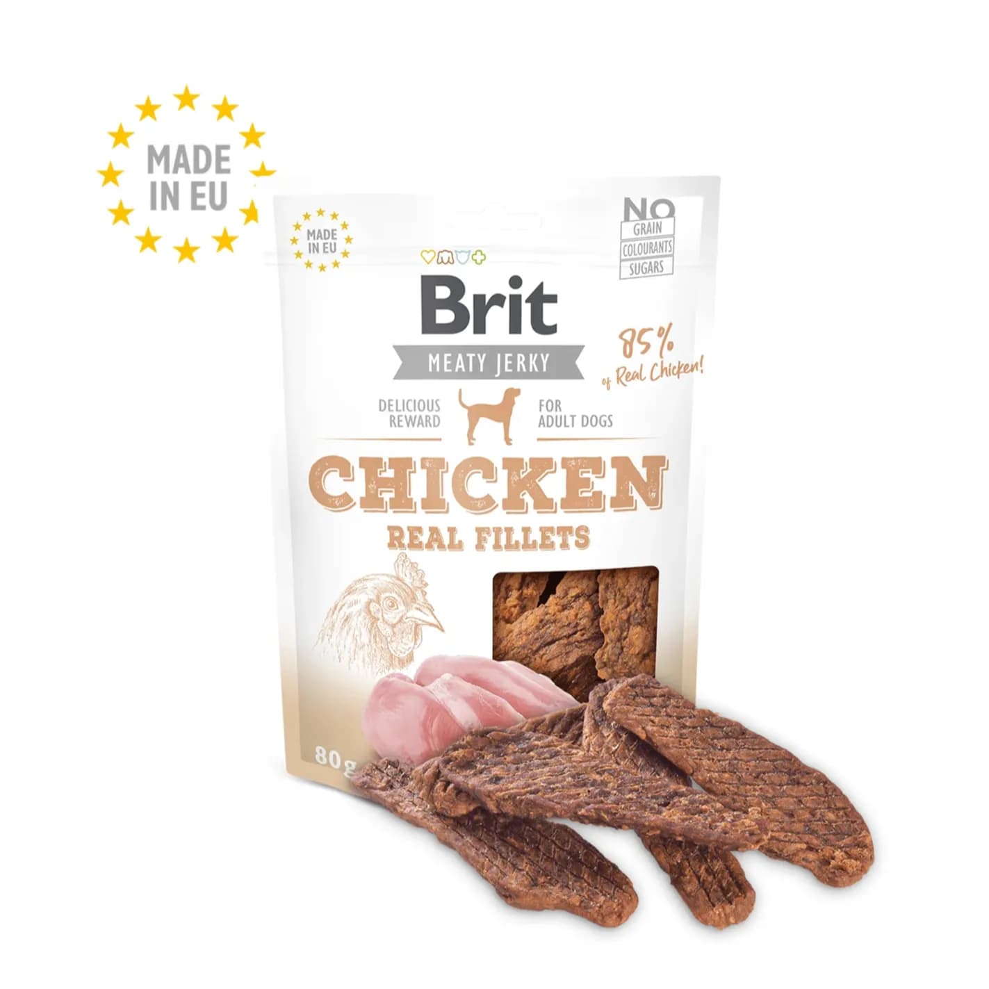 Brit Jerky-chicken Fillets 80g