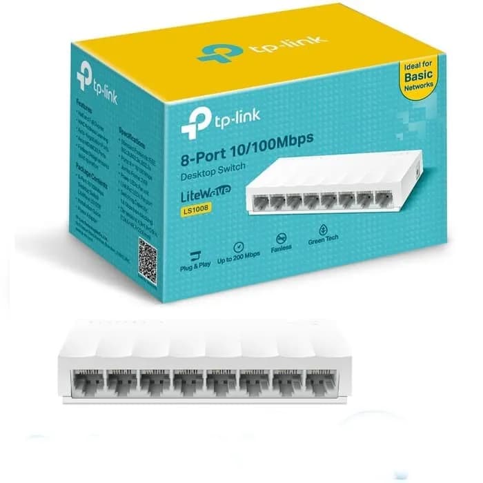 Desktop Switch Tp-Link LS1008/TL-Sf1008D 8 Port t Switch HUB 10 Per 100mbps