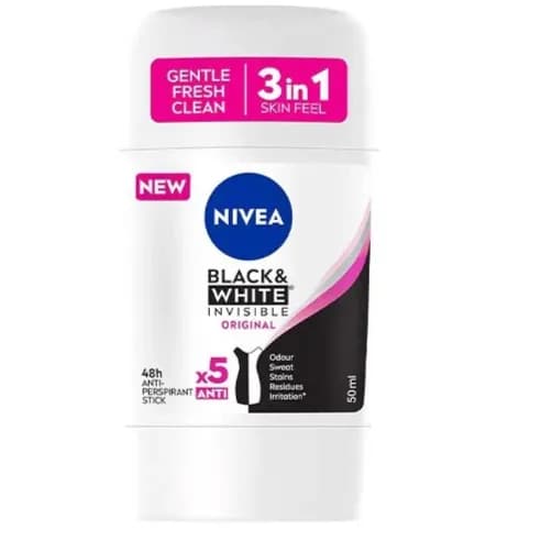 Nivea Deo Stick Fem Black&white Original 50 Ml 84153