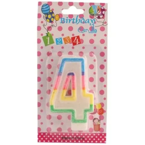 Birthday Single Number Candle – No 4