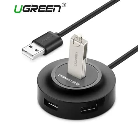 Ugreen 20277 4 Port Usb 2.0 Hub (Support Transfer Rates Up To 480Mbps)