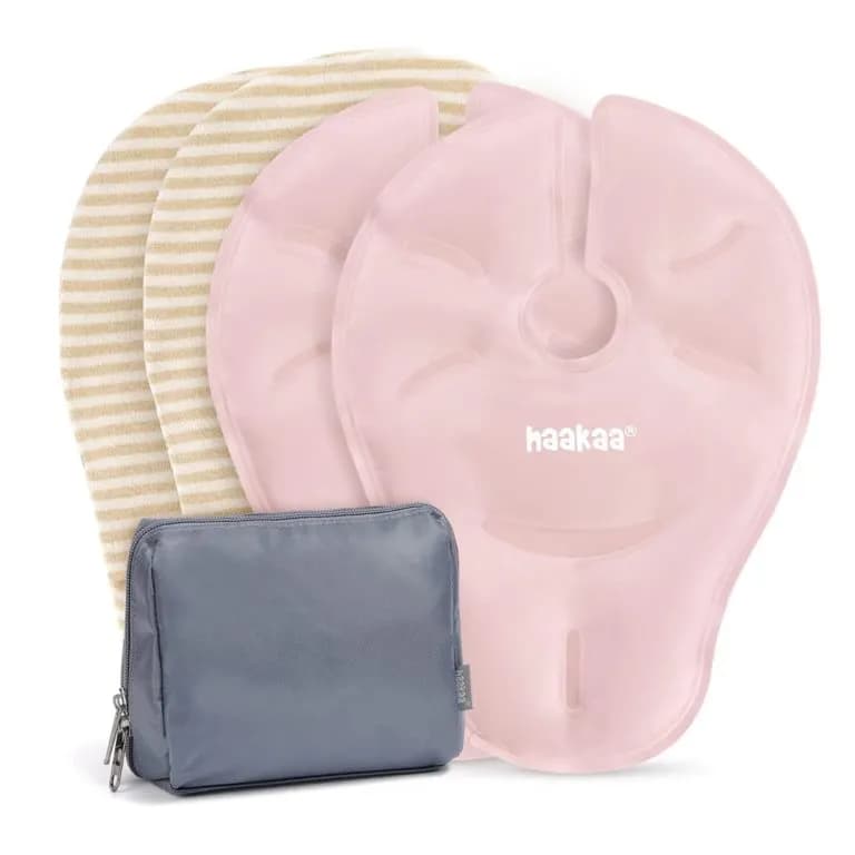 Haakaa Hot & Cold Reusable Breast Compression Pads - Blush