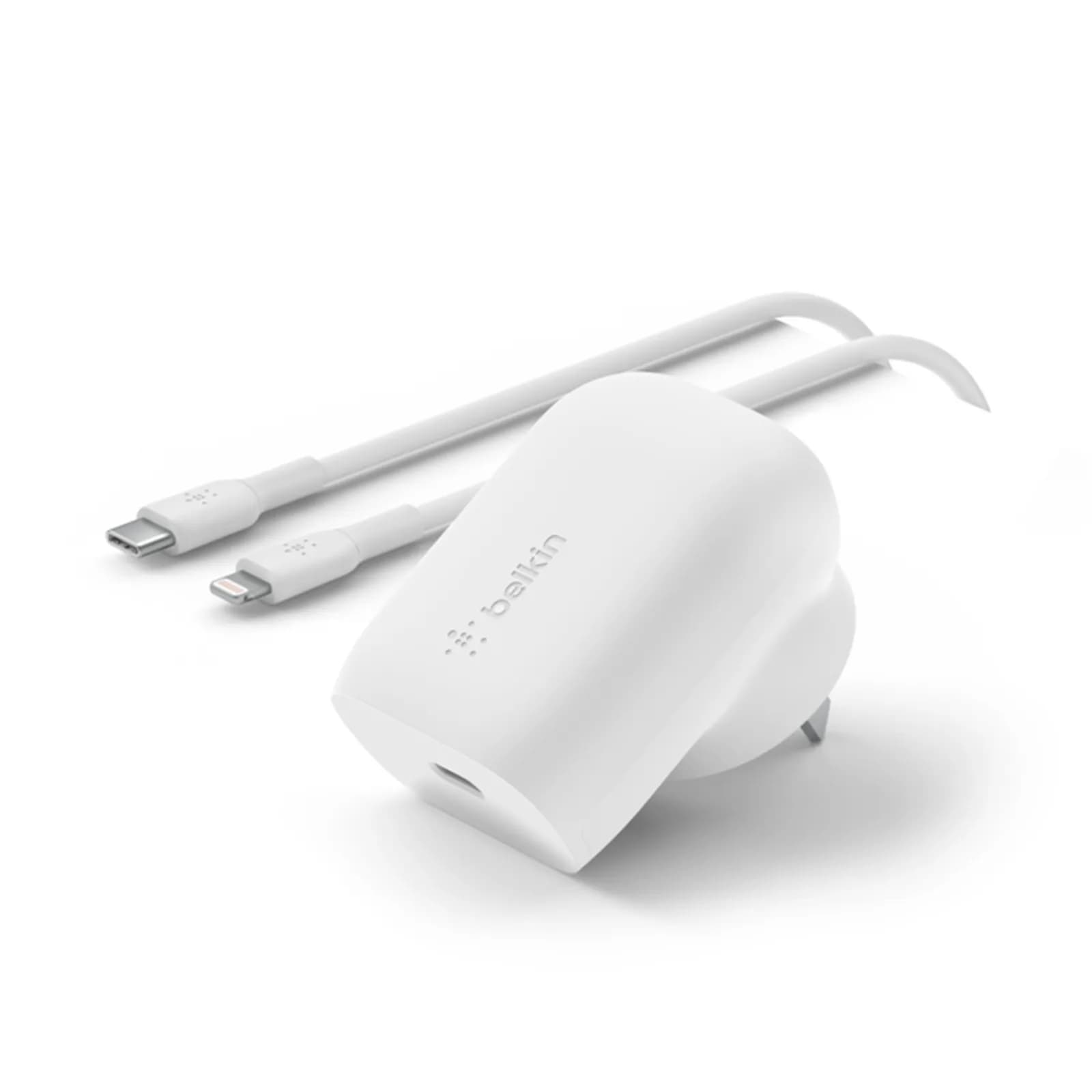 Usb-C Wall Charger 20W+Usb-C Cable With Lightning Connector Belkin