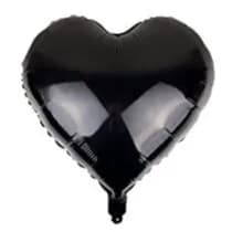 Balloon Heart Black With Helium