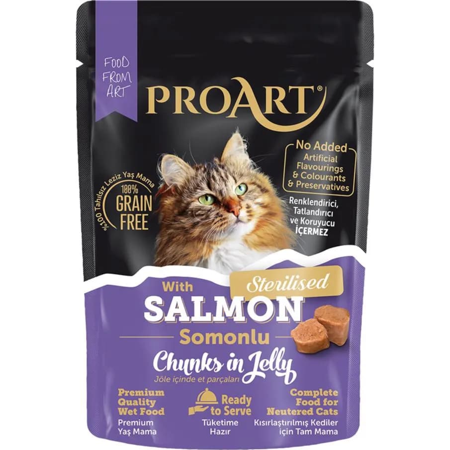 Proart Cat Wet Food Chunks In Jelly Salmon 85gm