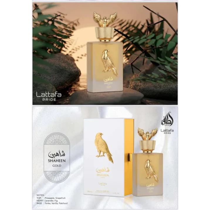 Shaheen Gold EDP Perfume - 100ml (3.4 Oz) By Lattafa Pride